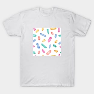 Crystals pattern - White T-Shirt